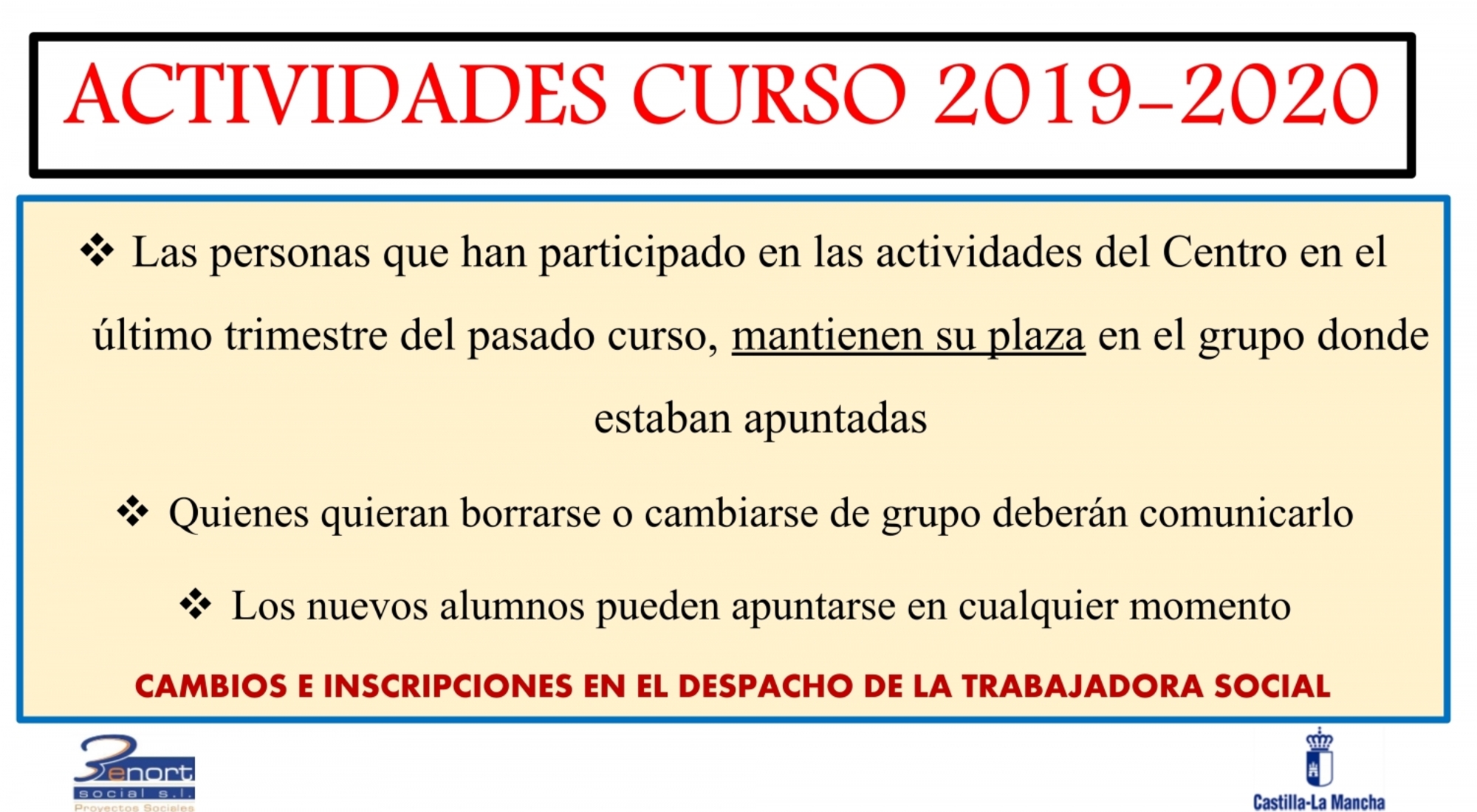 ACTIVIDADES CURSO 2019-2020