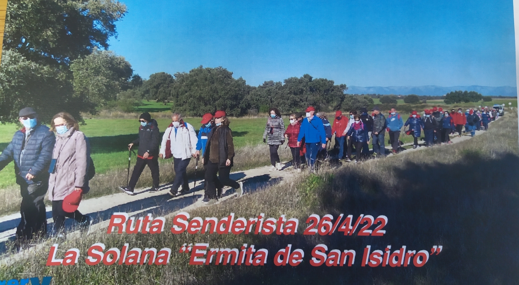 RUTA SENDERISTA A LA ERMITA DE SAN ISIDRO EN LA SOLANA